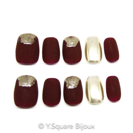 < Brut > Y.Square Press On Nails / Faux Ongles Réutilisables