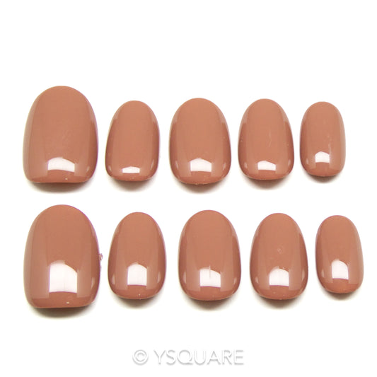 < Cannelle > Y.Square Faux Ongles Fait Main Réutilisables / Handmade Press On Nails