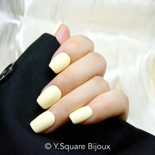 < Pastel Collection > Y.Square Faux Ongles Fait Main Réutilisables