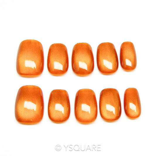 < Miel Doré > Y.Square Faux Ongles Fait Main Réutilisables