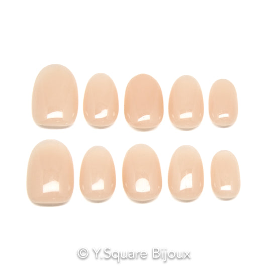 < Natural chic >Y.Square Faux Ongles Fait Main Réutilisables