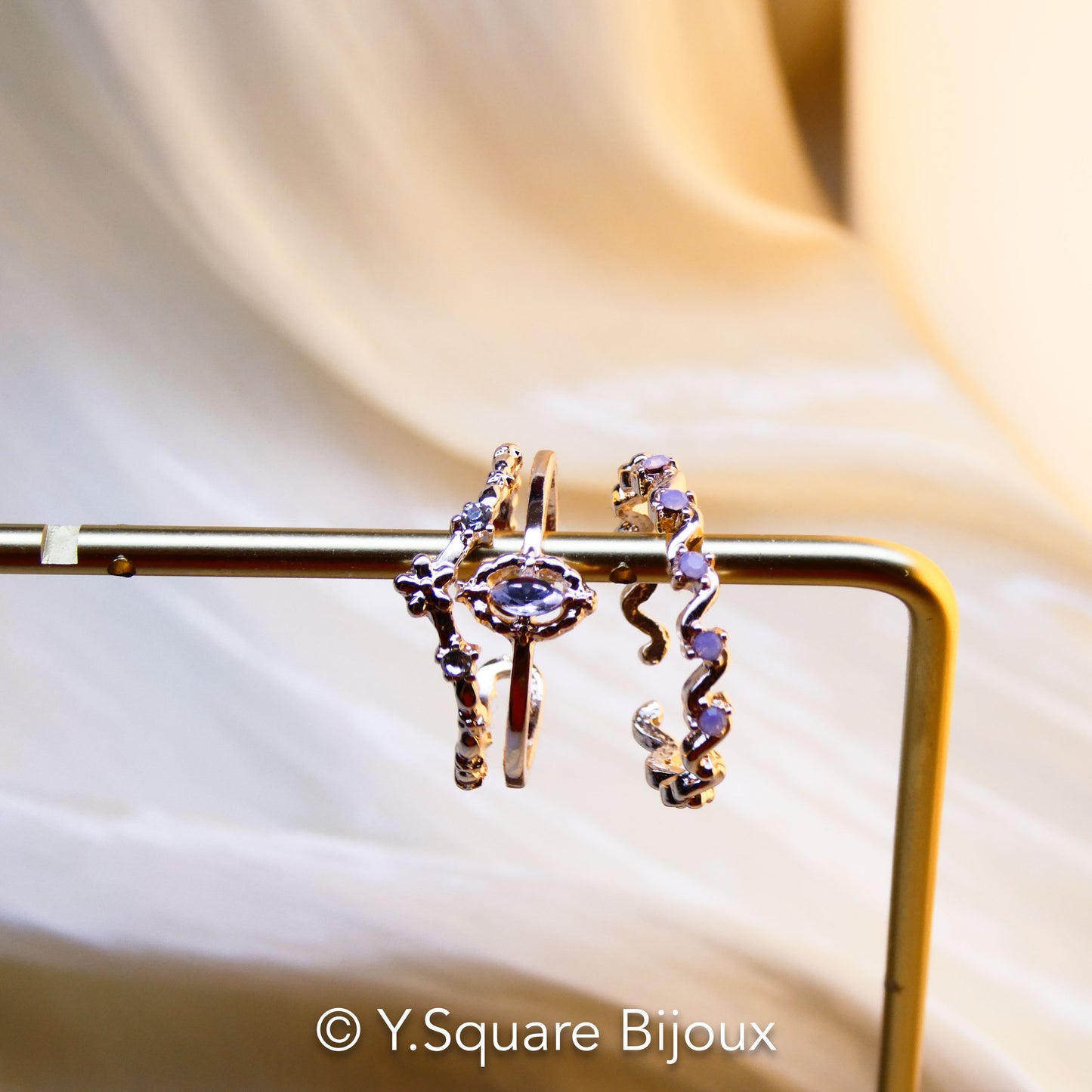 Iris Open Ring Set (2 pièces) Bague Ajustable