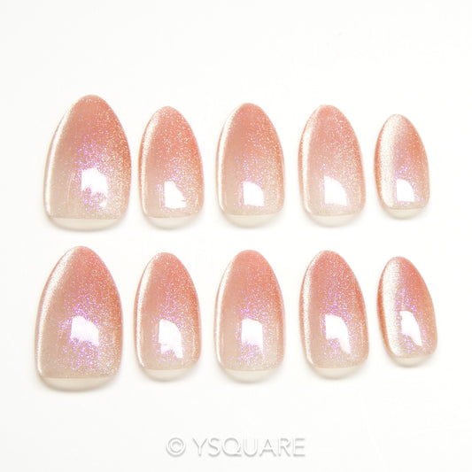< Prosecco Litchi > Y.Square Ongles Press On / Faux Ongles réutilisables