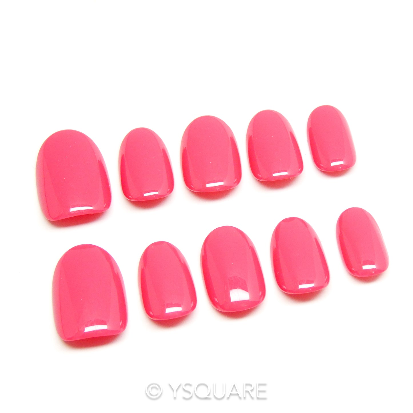 < Pivoine > Y.Square Faux Ongles Fait Main Réutilisables