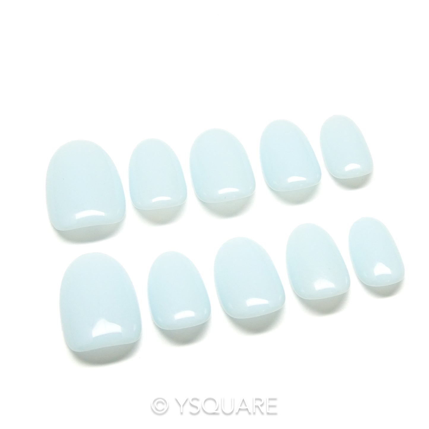 < Baby bleu > Y.Square Presson Faux Ongles Fait Main Réutilisables