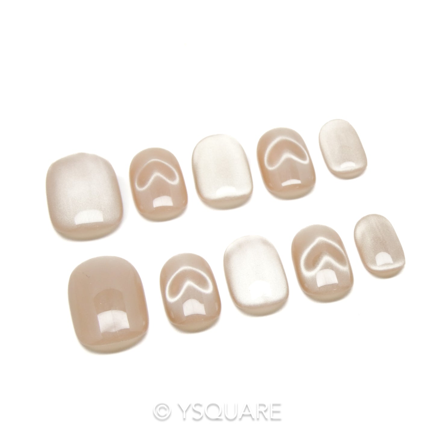< Cat-Eye Heart >Y.Square Faux Ongles Réutilisables