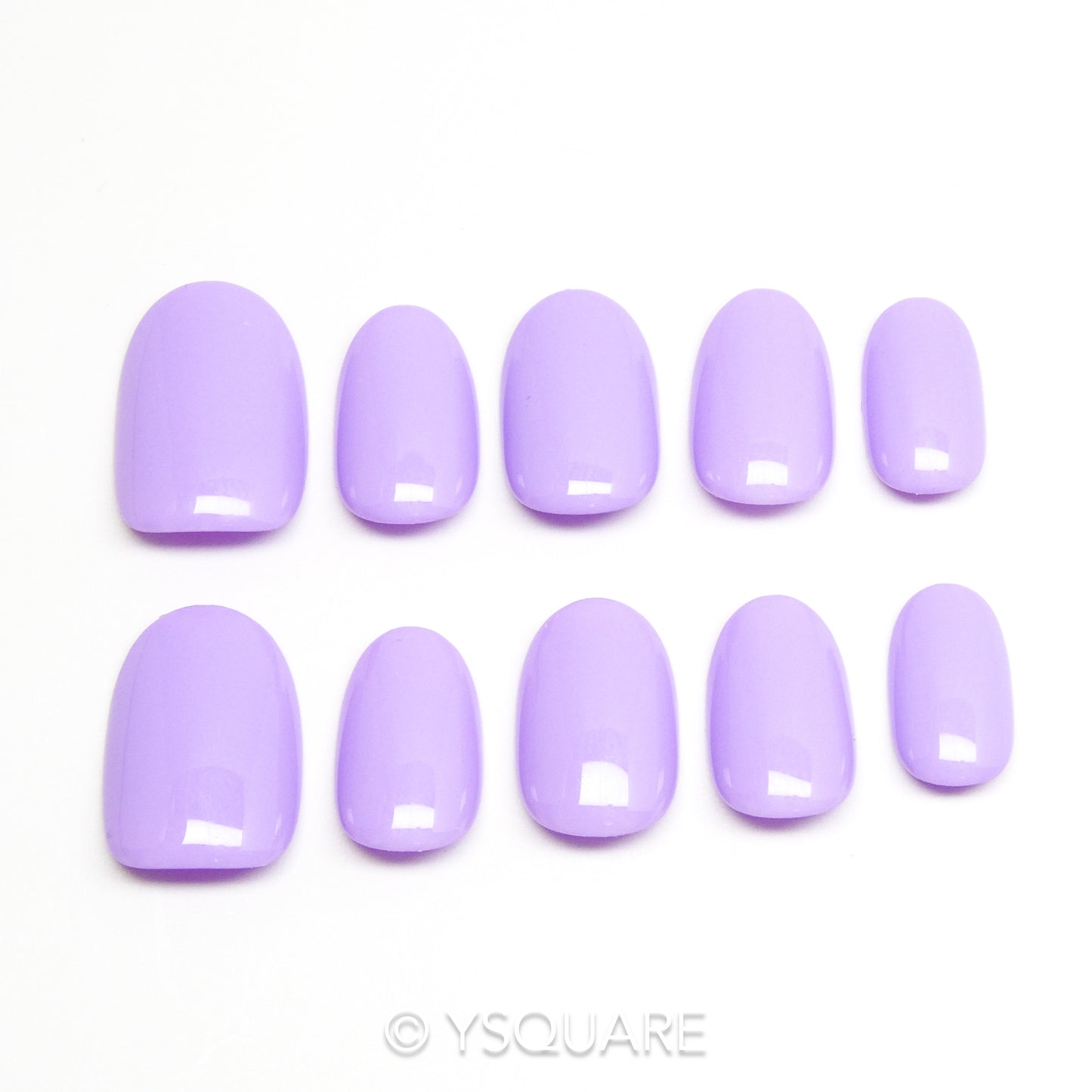 < Pastel Collection > Y.Square Faux Ongles Fait Main Réutilisables