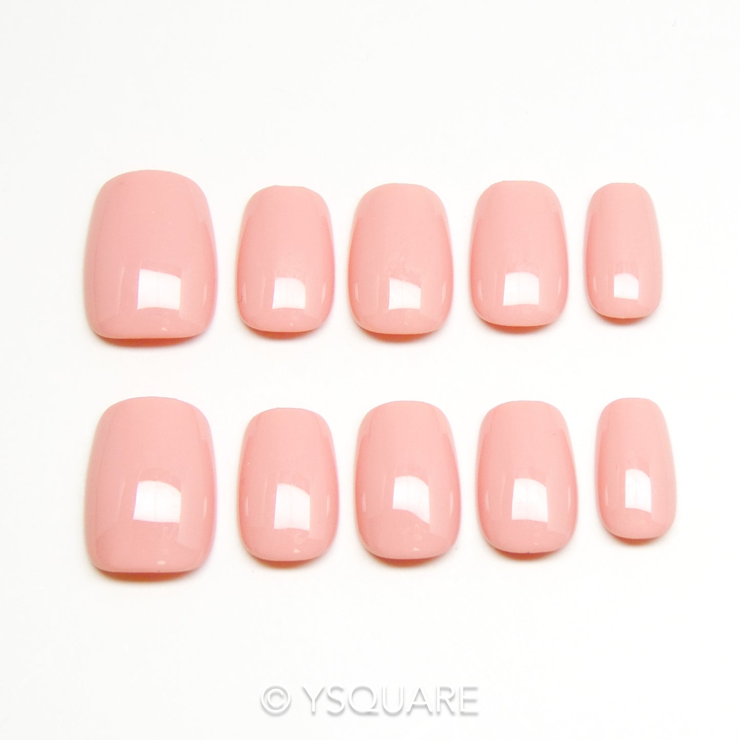 < Pastel Collection > Y.Square Faux Ongles Fait Main Réutilisables