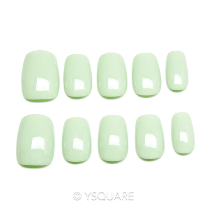 < Pastel Collection > Y.Square Faux Ongles Fait Main Réutilisables