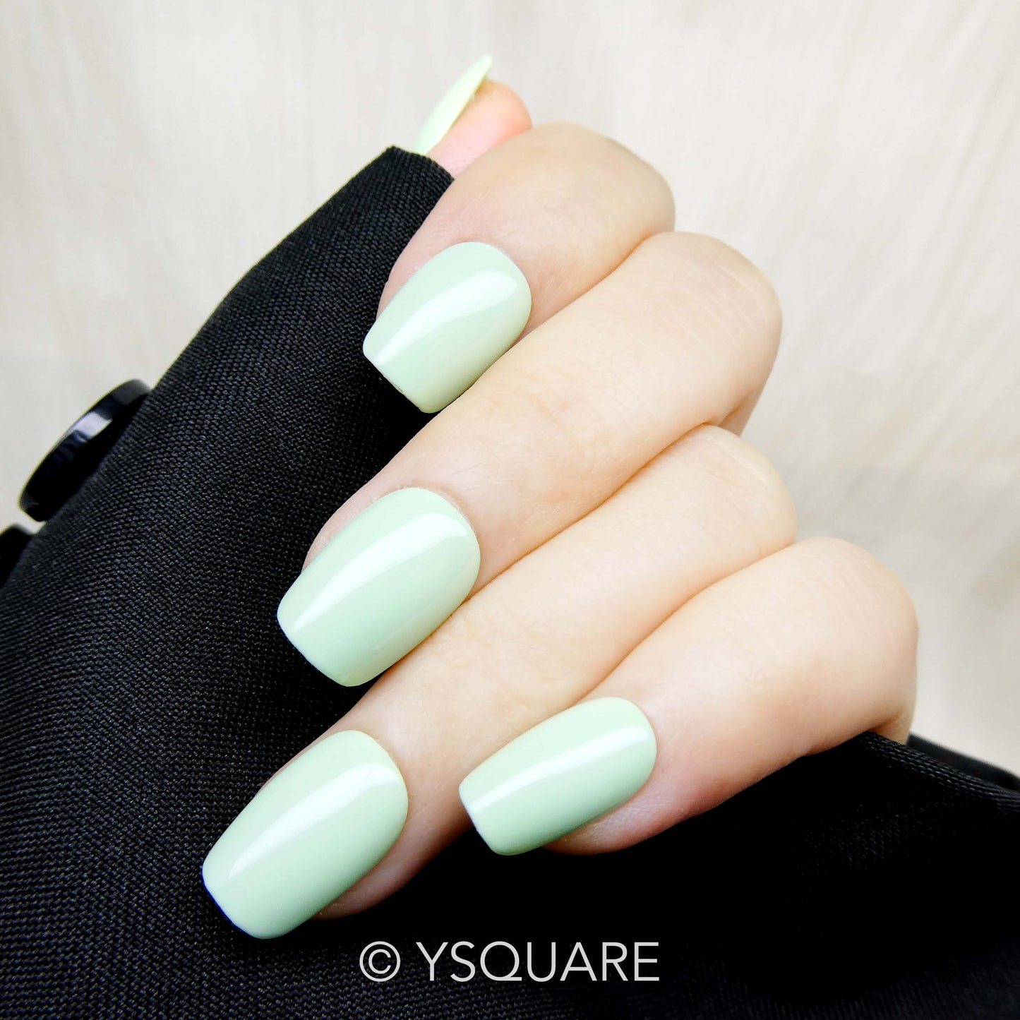 < Pastel Collection > Y.Square Faux Ongles Fait Main Réutilisables
