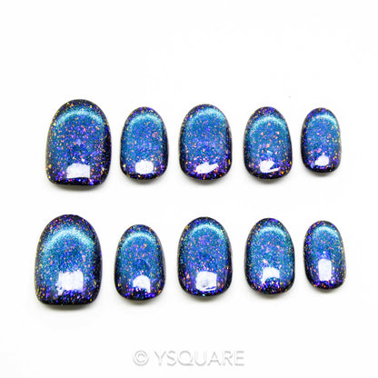 < Abysse > Y.Square Press On Nails / Faux Ongles Fait Main Réutilisables