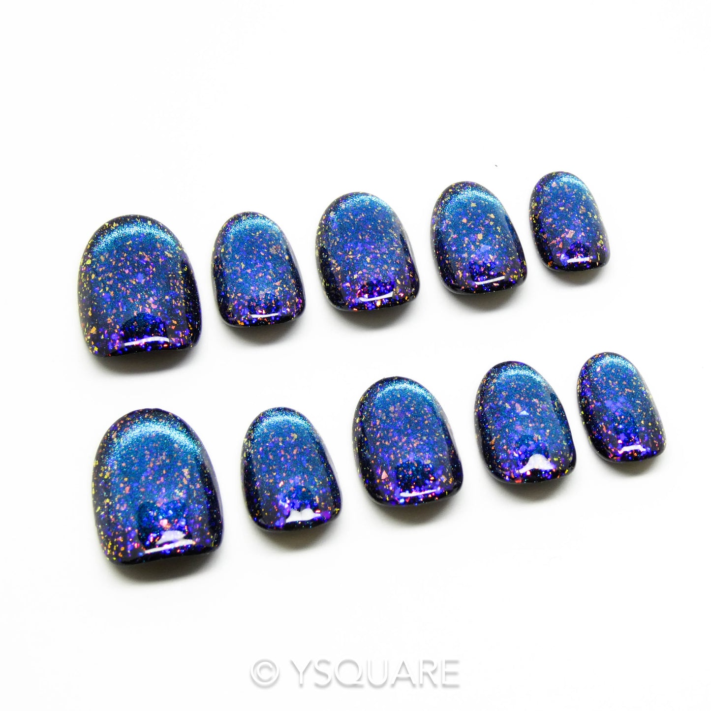 < Abysse > Y.Square Press On Nails / Faux Ongles Fait Main Réutilisables