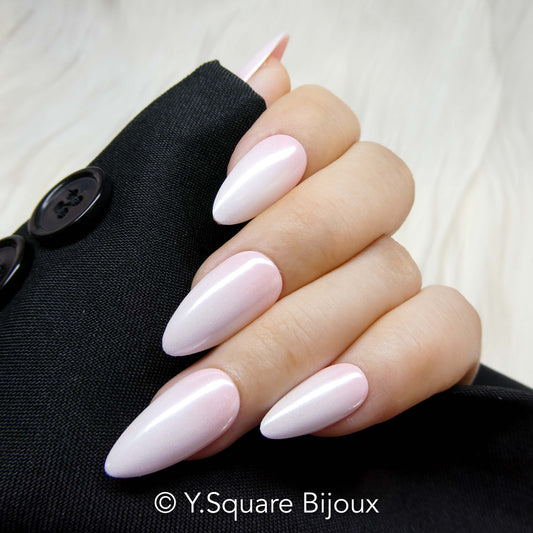 < Amande BB >Y.Square Faux Ongles Fait Main Réutilisables