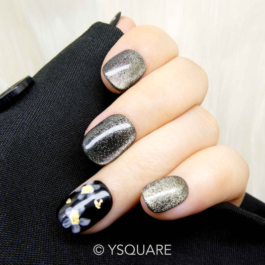 < Après minuit > Y.Square Ongles Press On / Faux Ongles réutilisables