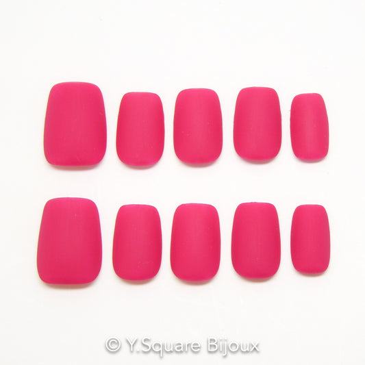< Barbie > Y.Square Faux Ongles Fait Main Réutilisables