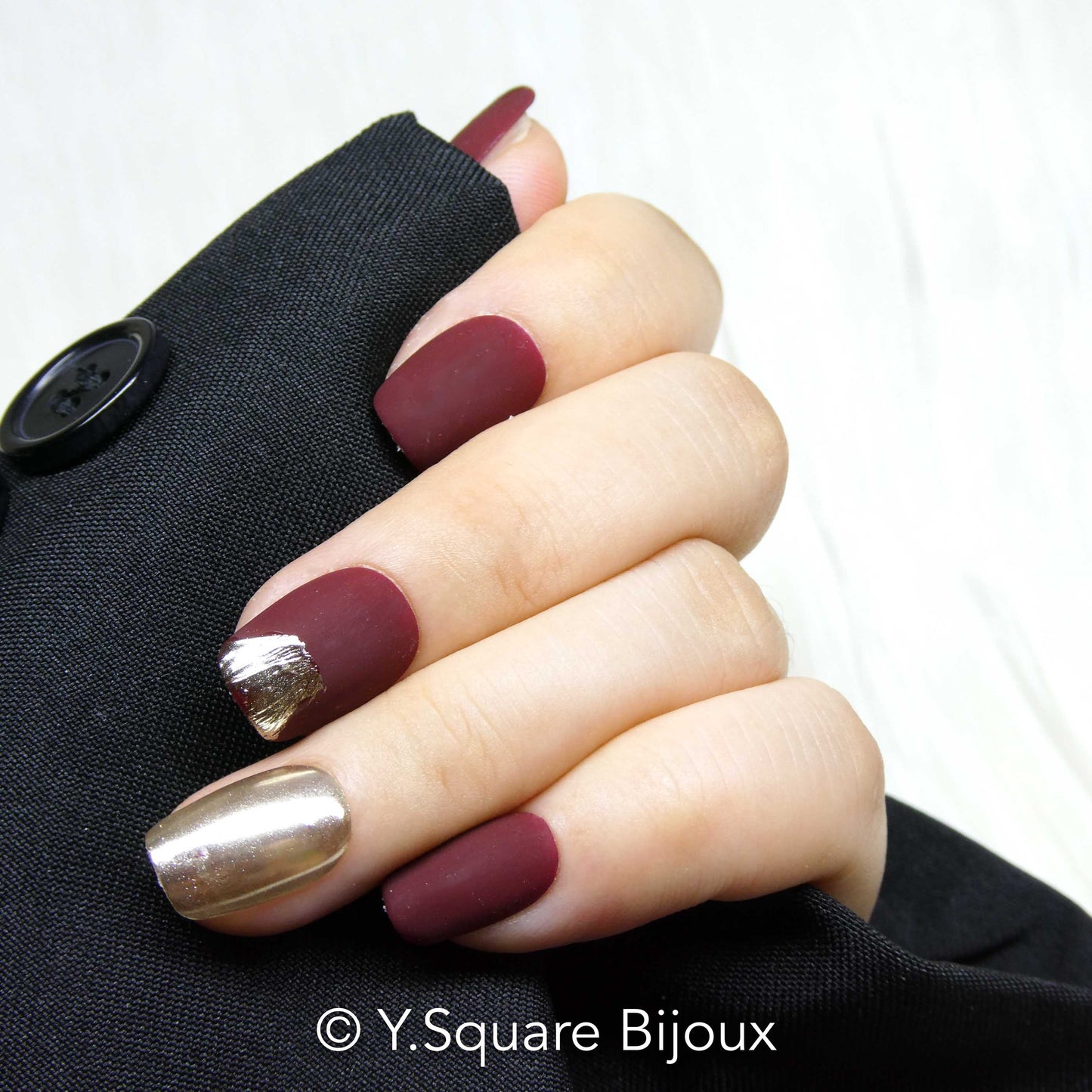 < Brut > Y.Square Press On Nails / Faux Ongles Réutilisables
