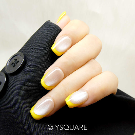 < Butter French > Y.Square Faux Ongles Fait Main Réutilisables