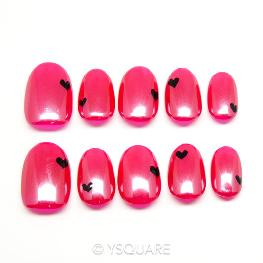 < Cherry Bomb > Y.Square Faux Ongles Fait Main Réutilisables