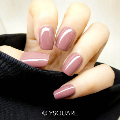 < Chocolat Chaud  > Y.Square Faux Ongles Fait Main Réutilisables / Handmade Press On Nails 