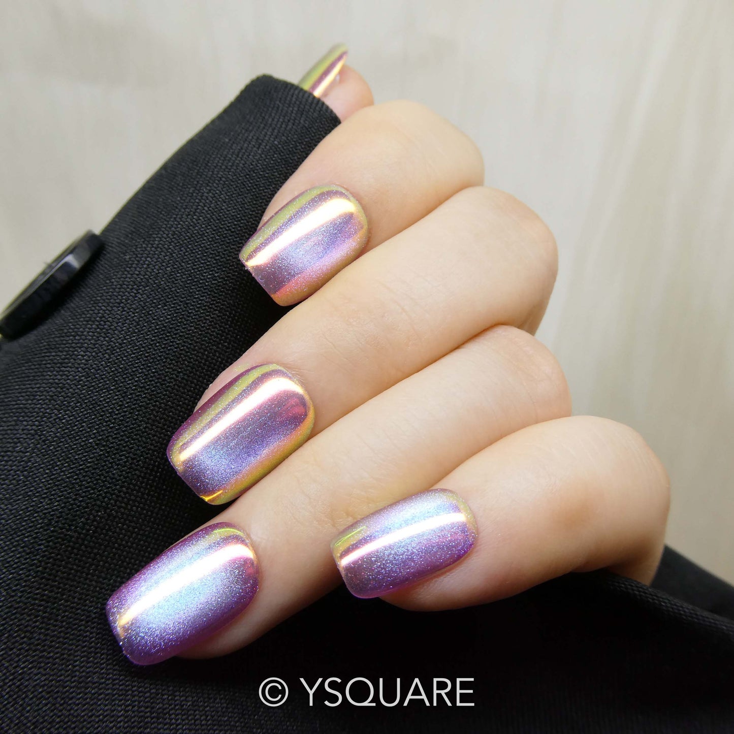 < Chrome Neon > Y.Square Faux Ongles Fait Main Réutilisables