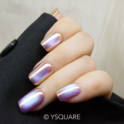 < Chrome Neon > Y.Square Faux Ongles Fait Main Réutilisables
