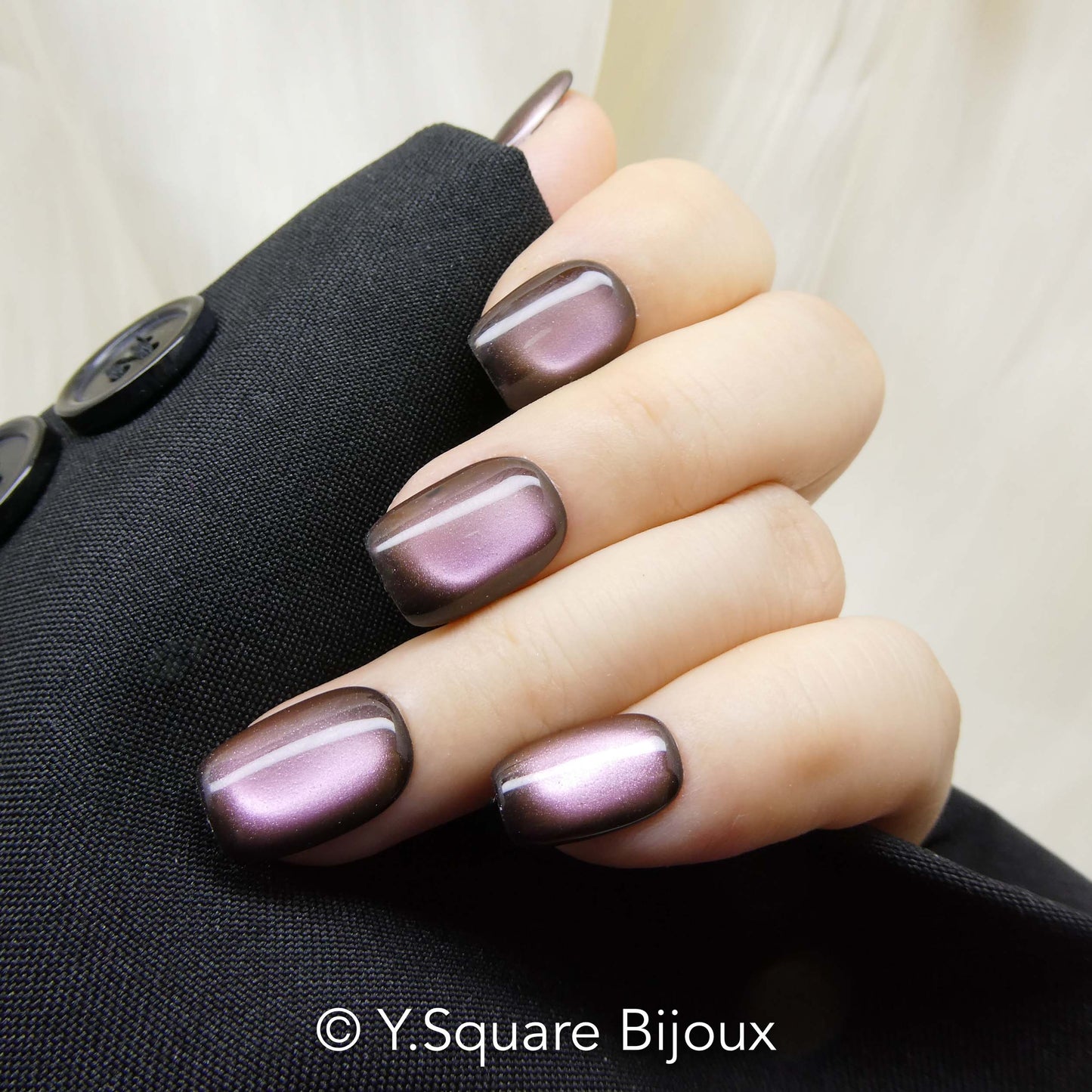 < Figue > Y.Square Faux Ongles Fait Main Réutilisables