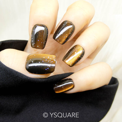  < Gingembre Brut > Y.Square Faux Ongles Fait Main Réutilisables / Handmade Press On Nails 
