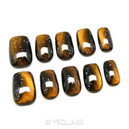  < Gingembre Brut > Y.Square Faux Ongles Fait Main Réutilisables / Handmade Press On Nails 