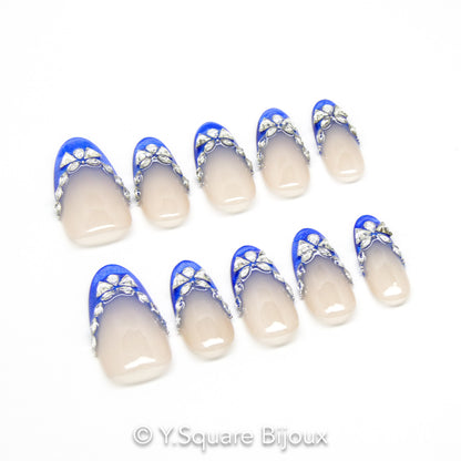 < Glam > Y.Square Faux Ongles Fait Main Réutilisables