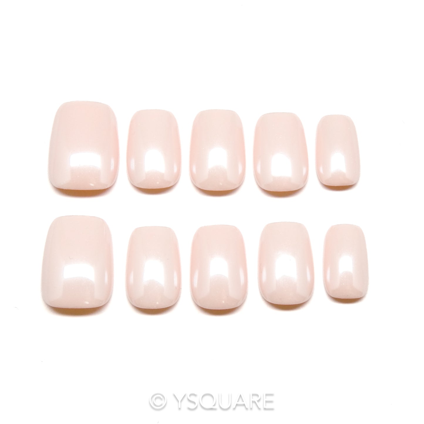 < Glazed Coral > Y.Square Faux Ongles Fait Main Réutilisables