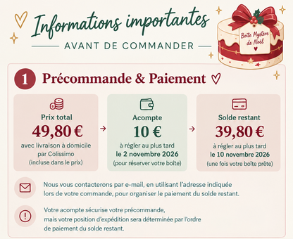 🎄 Boîte Mystère de Noël en forme de gâteau — 12 petites surprises