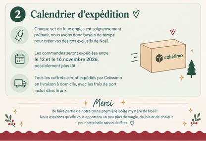🎄 Boîte Mystère de Noël en forme de gâteau — 12 petites surprises