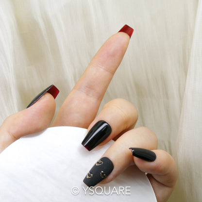 < L'interdit > Y.Square Faux Ongles Fait Main Réutilisables