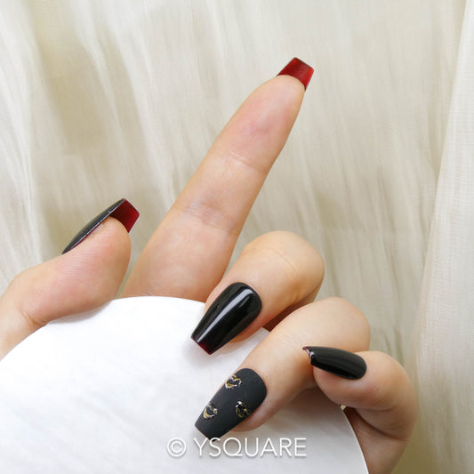 < L'interdit > Y.Square Faux Ongles Fait Main Réutilisables