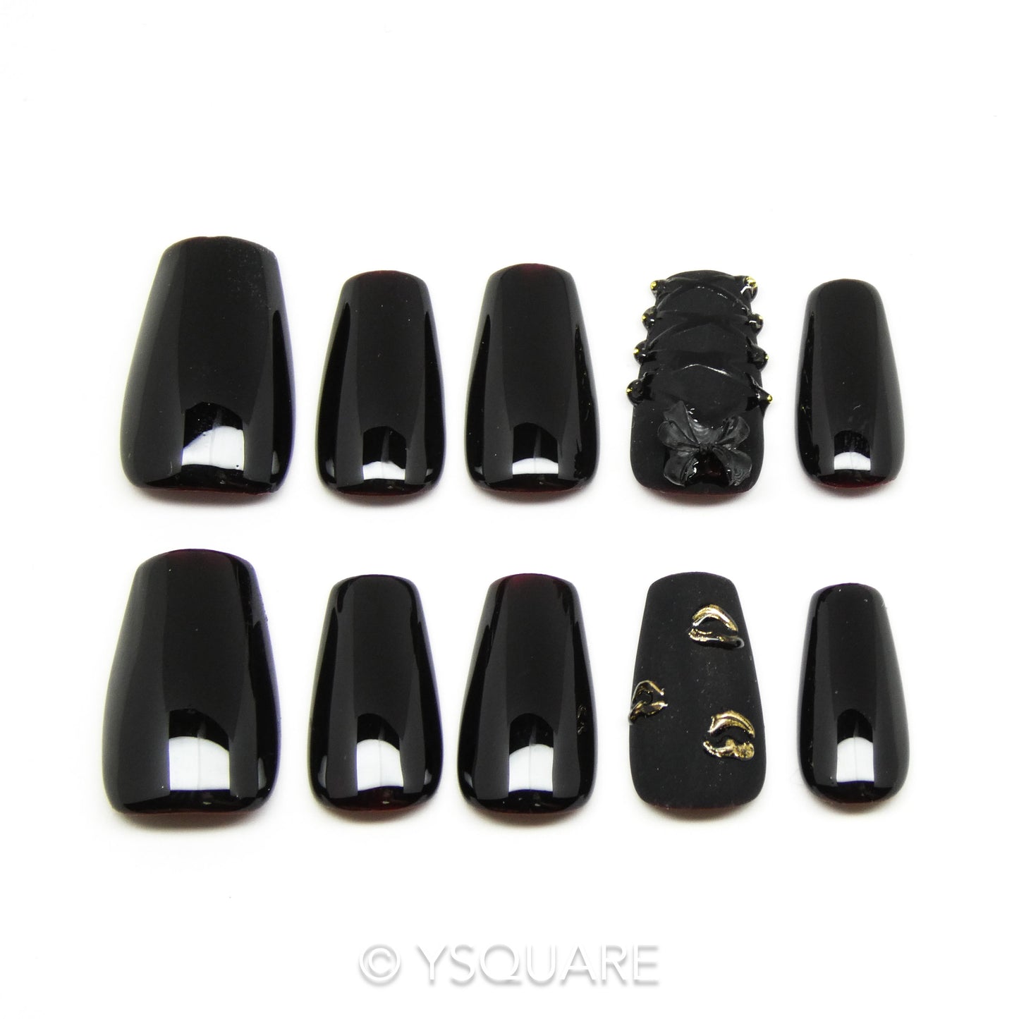 < L'interdit > Y.Square Faux Ongles Fait Main Réutilisables