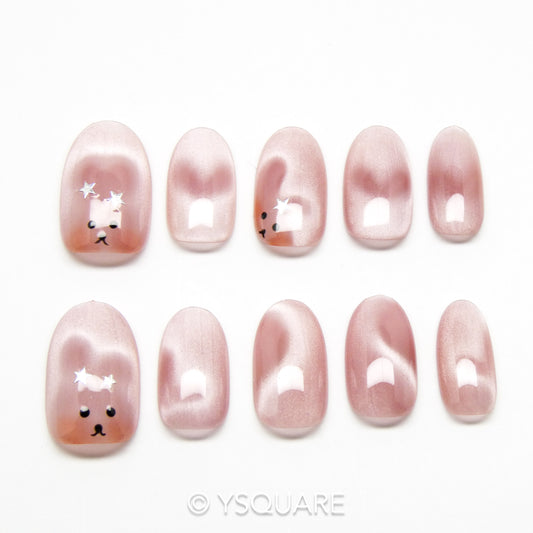 <  Lapin Magique > Y.Square Press On Nails / Faux Ongles Réutilisables