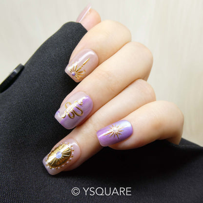 < Marrakech > Y.Square Faux Ongles Fait Main Réutilisables