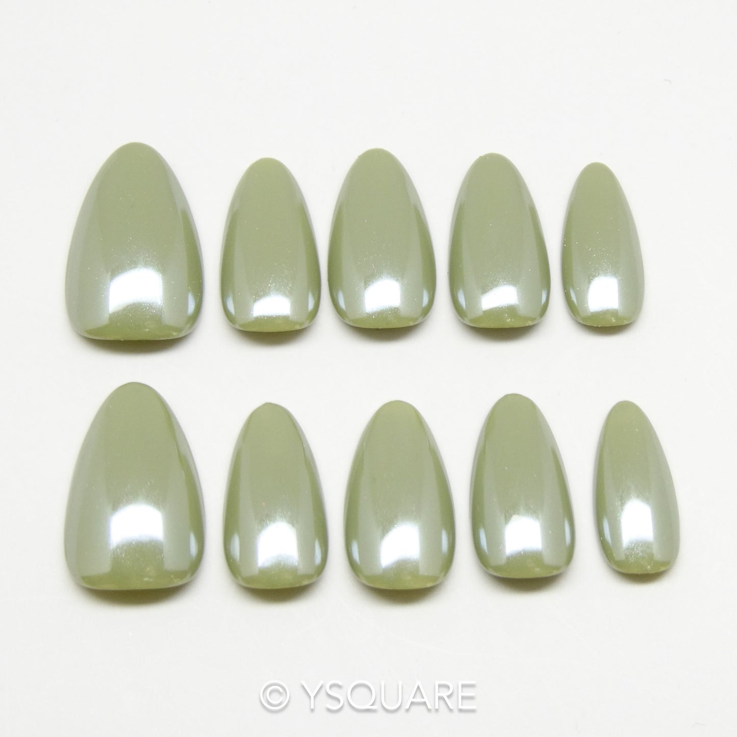 < Matcha > Y.Square Press On Nails / Faux Ongles Réutilisables