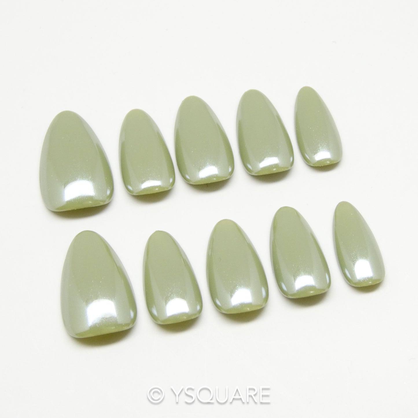 < Matcha > Y.Square Press On Nails / Faux Ongles Réutilisables