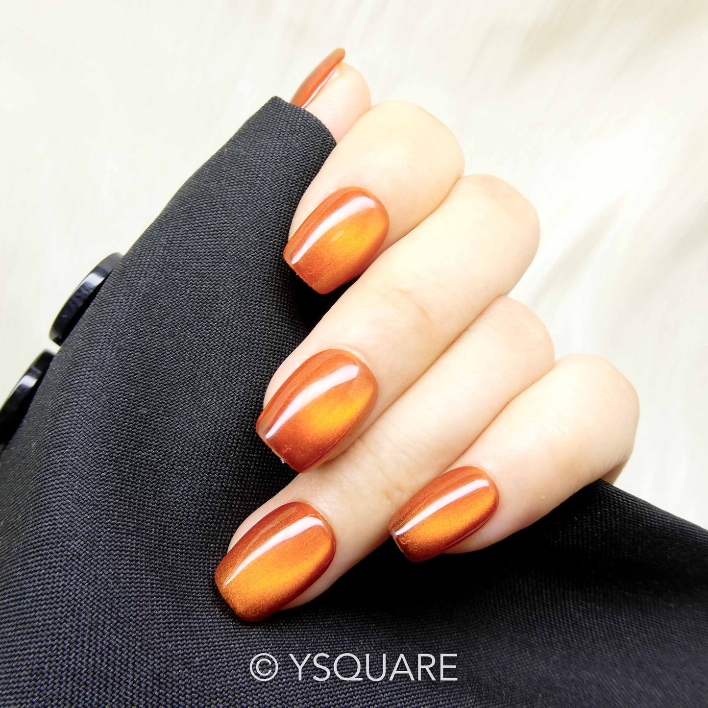< Miel Doré > Y.Square Faux Ongles Fait Main Réutilisables
