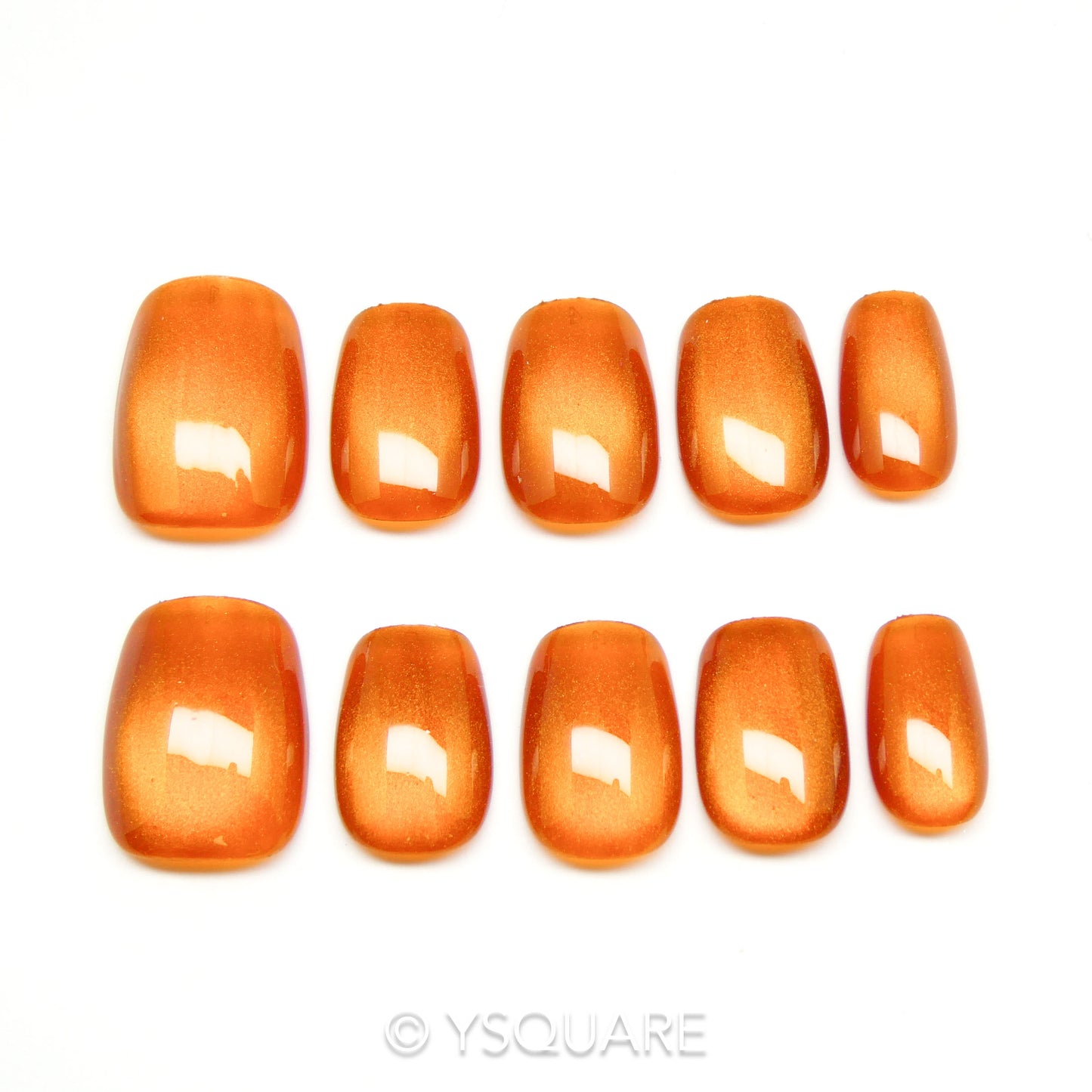 < Miel Doré > Y.Square Faux Ongles Fait Main Réutilisables