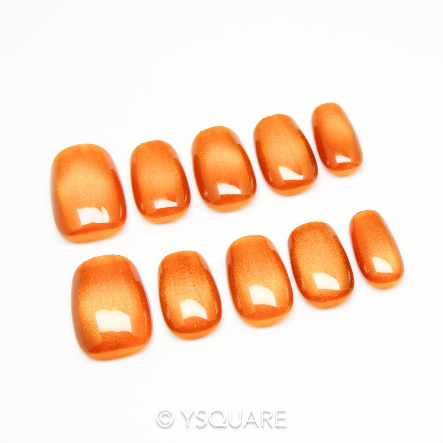< Miel Doré > Y.Square Faux Ongles Fait Main Réutilisables