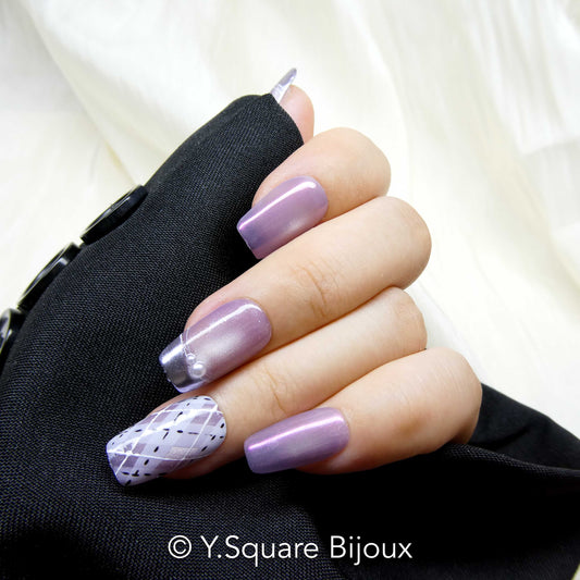 < Miroir Magique > Y.Square Press On Nails / Faux Ongles Réutilisables