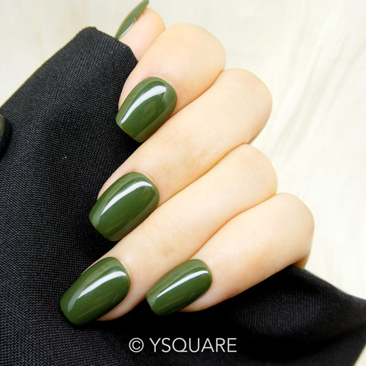 < Vert > Y.Square Faux Ongles Fait Main Réutilisables / Handmade Press On Nails 