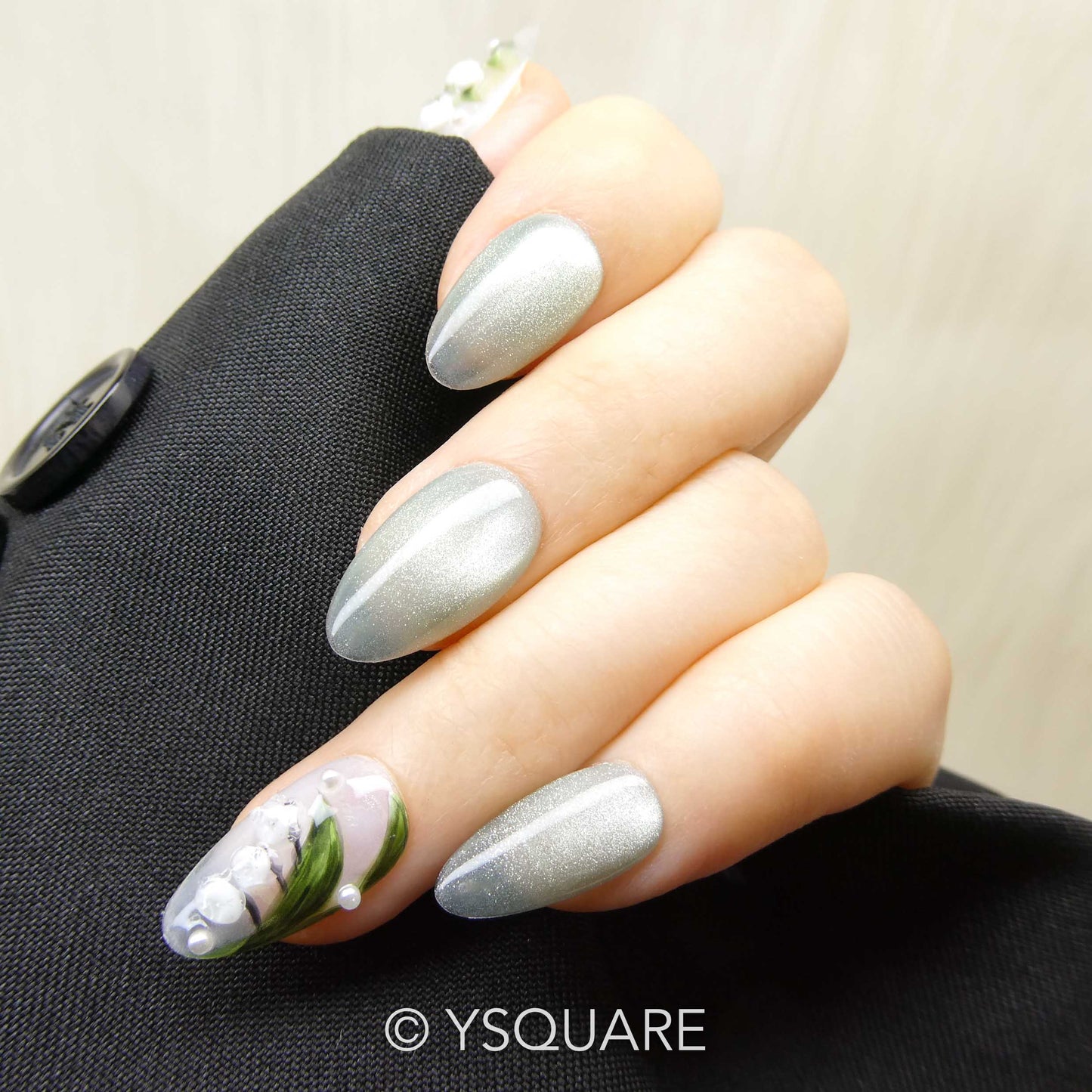 < Muguet > Y.Square Faux Ongles Fait Main Réutilisables