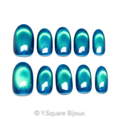 < Forêt Norvégienne >Y.Square Faux Ongles Fait Main Réutilisables