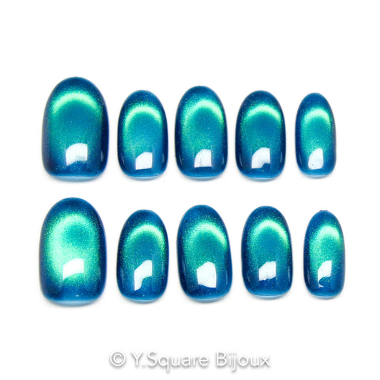 < Forêt Norvégienne >Y.Square Faux Ongles Fait Main Réutilisables