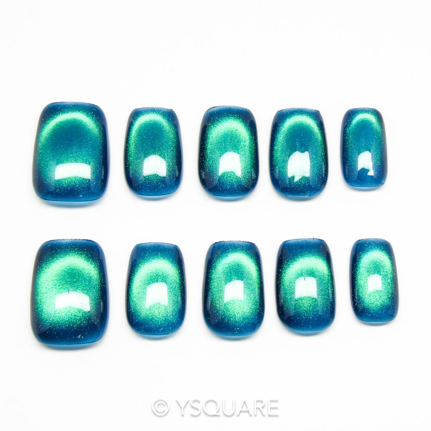 < Forêt Norvégienne >Y.Square Faux Ongles Fait Main Réutilisables