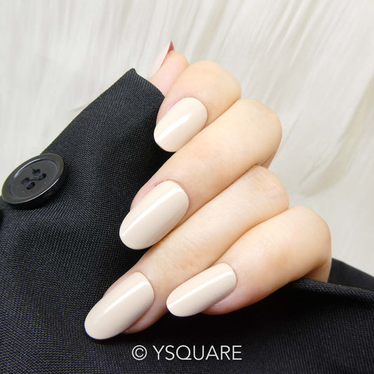 < Beige > Y.Square Faux Ongles Fait Main Réutilisables