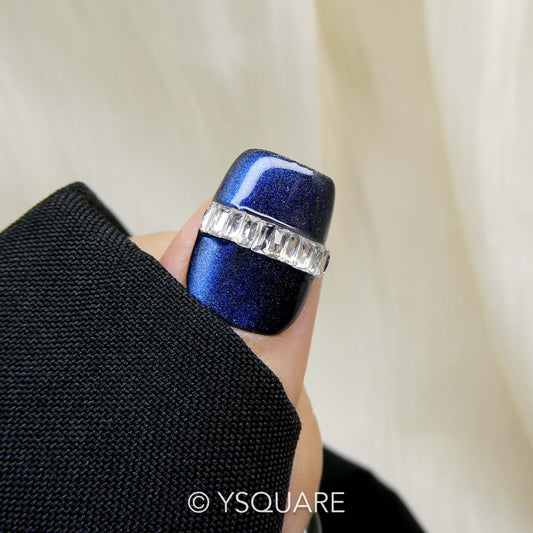 < Nuit Étoilée > Y.Square Faux Ongles Fait Main Réutilisables
